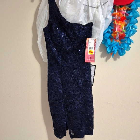 Emerald Sundae Midnight Blue Sequin  Dress Junior's XS NWT - Picture 1 of 7